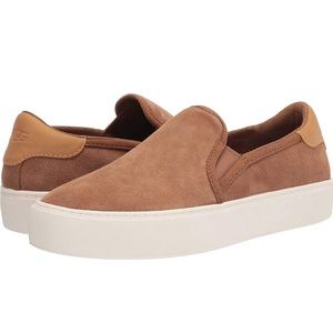 UGG Cahlvan Leather Shoe sz 9 Chestnut Suede Color